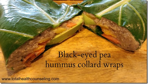 Black-eyed pea hummus collard wrap-copyright